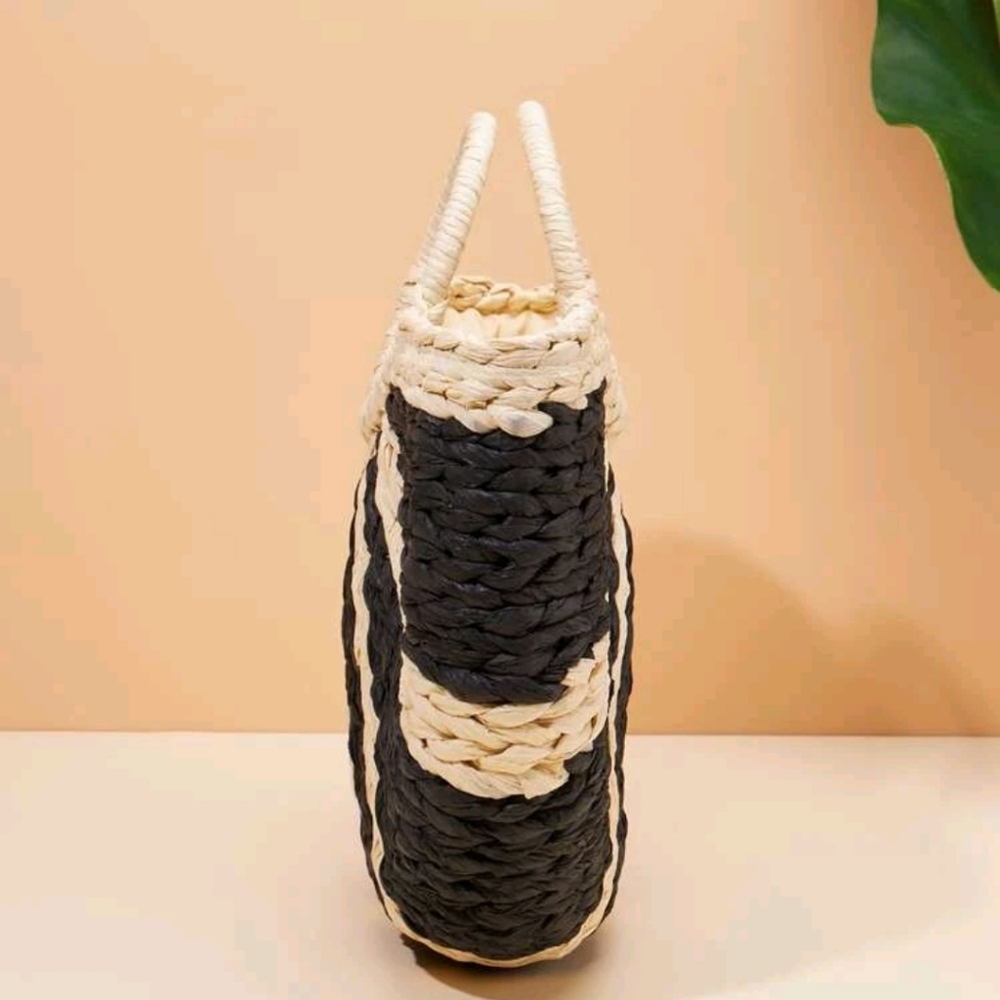 Color clock Summer Straw Bag - Picture 3 of 5
